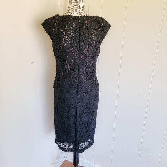 Ralph Lauren Black Lace Sheath Dress - Picture 2 of 3